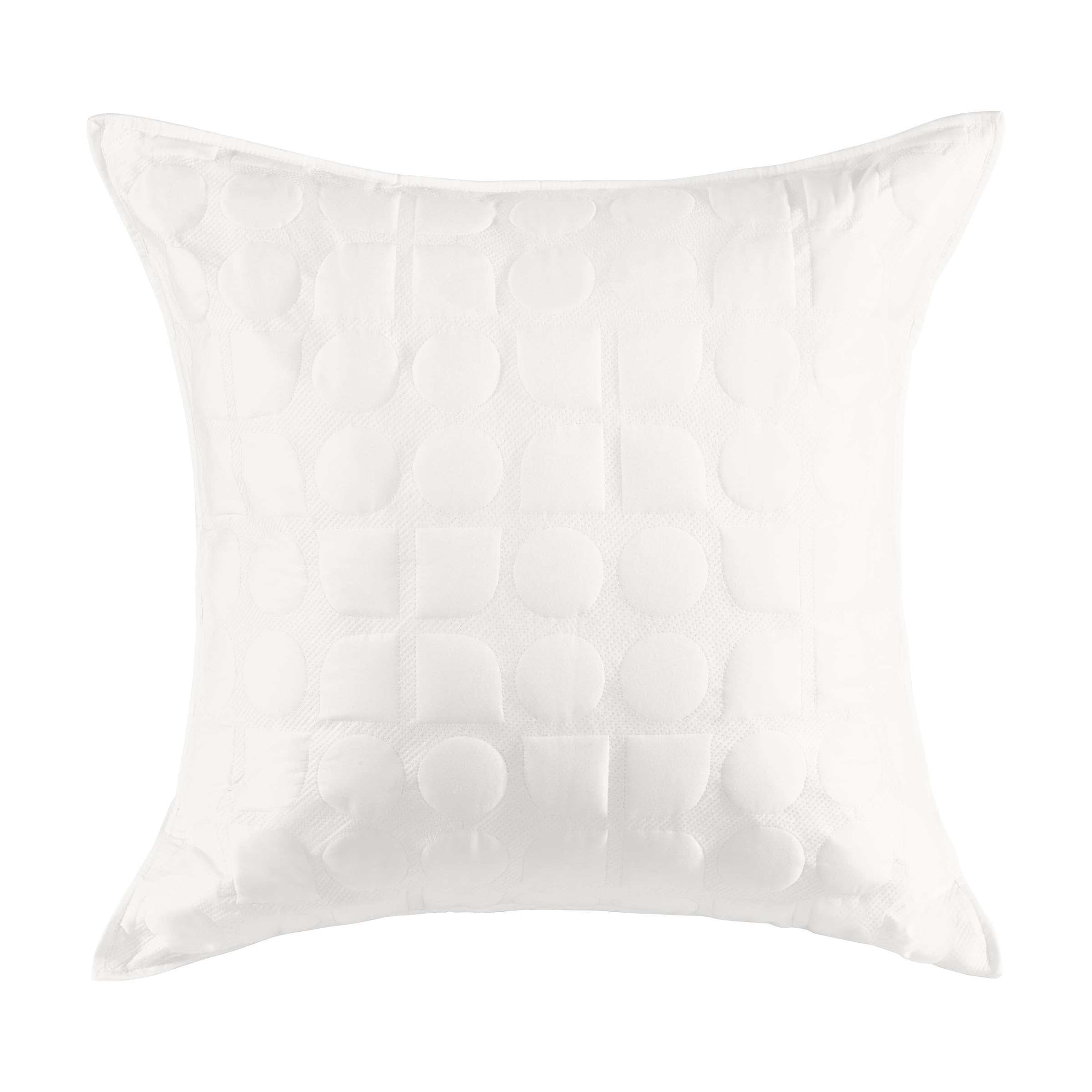 kate spade new york Scalloped Edge Euro Sham, 26" x 26" Decorative Pillow Cover, Single 100% Cotton Cover, Machine Washable, Navy
