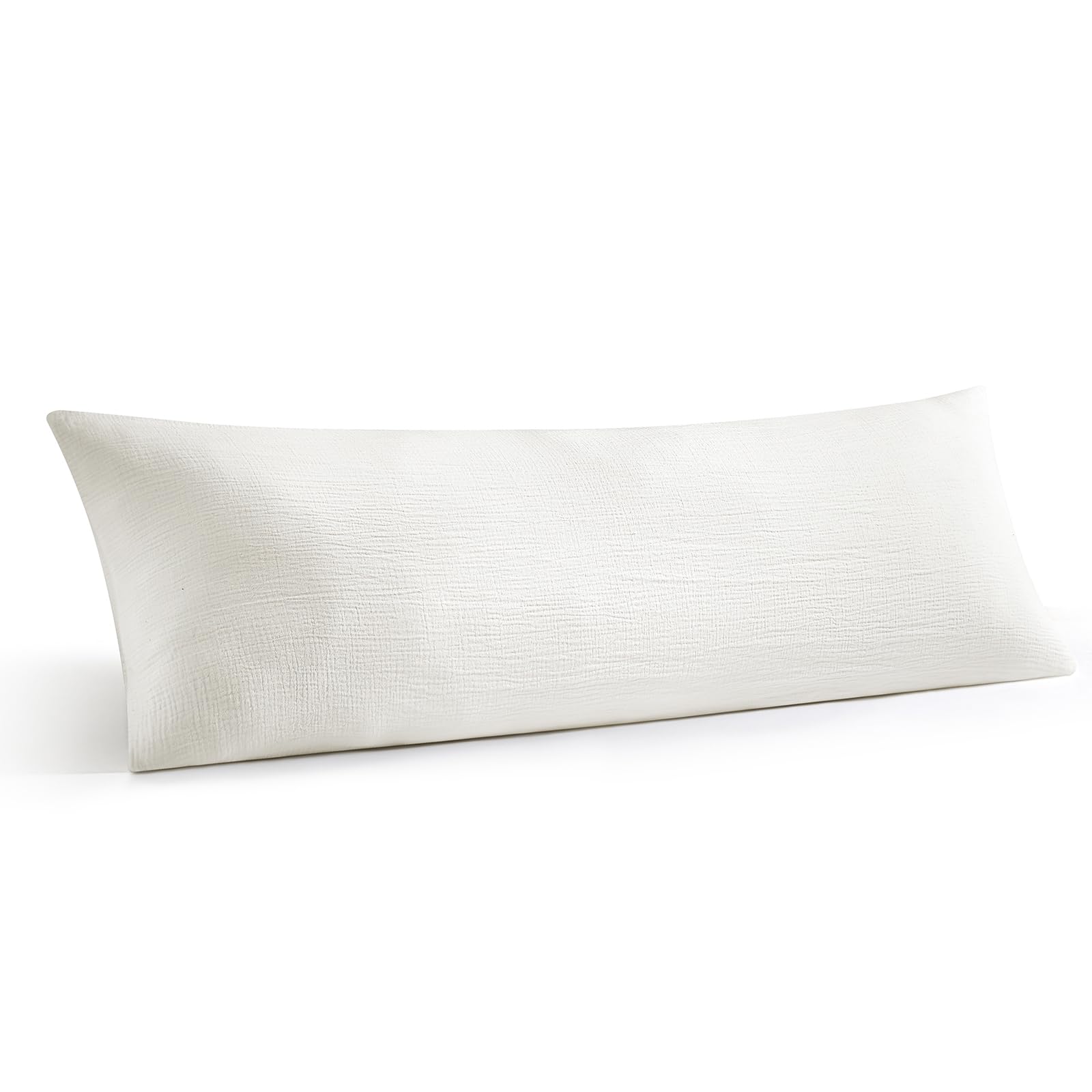 SE SOFTEXLY Muslin Pillowcases Standard Size 100% Cotton, 2 Pack Pillow Shams with Envelope Closure, Ultral Soft and Breathable Pillow Case Covers, Off-White, 20" X 26", No Filling