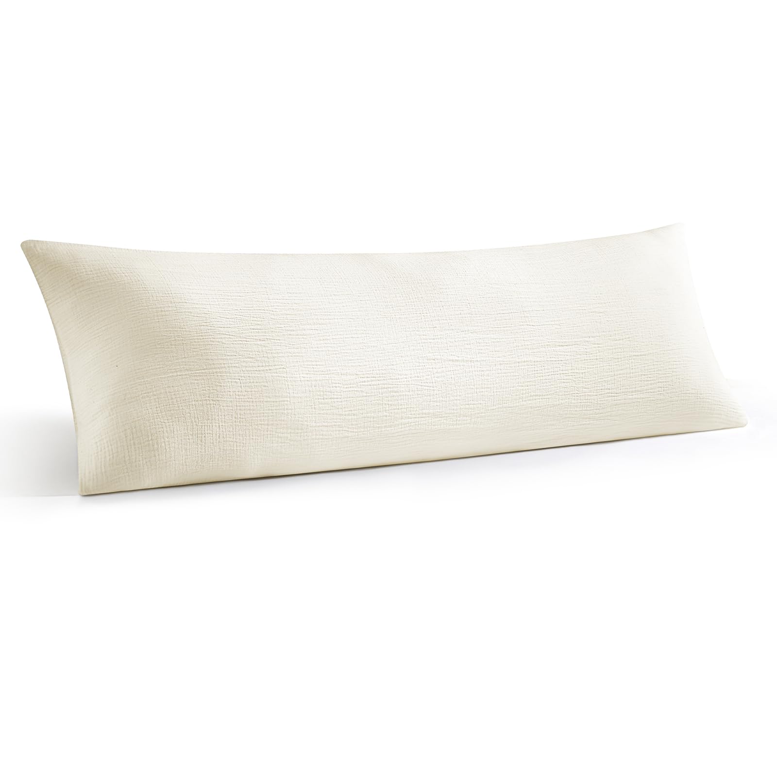 SE SOFTEXLY Muslin Pillowcases Standard Size 100% Cotton, 2 Pack Pillow Shams with Envelope Closure, Ultral Soft and Breathable Pillow Case Covers, Off-White, 20" X 26", No Filling