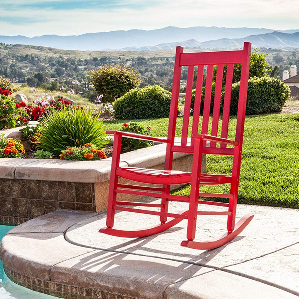 Shine Company Vermont Porch Rocker – Chili Pepper